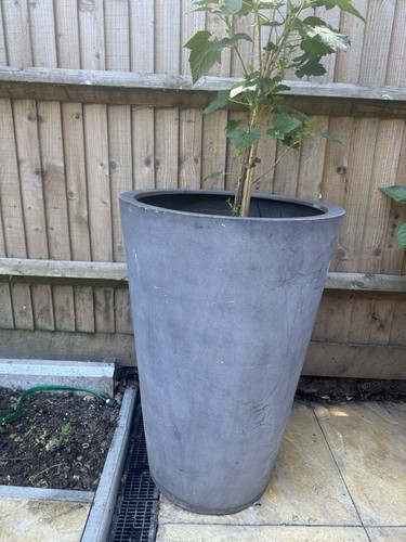 Large grey fibreglass tapered - grey,