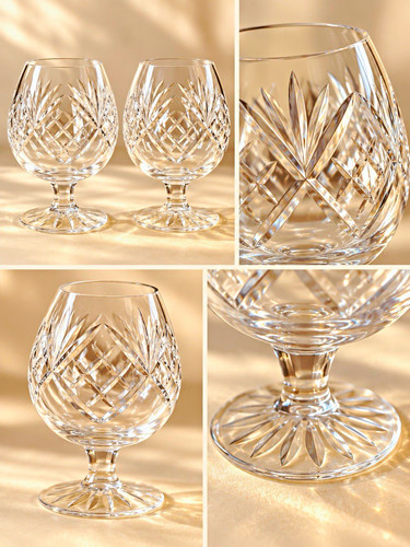 Set clear cut glass - clear,