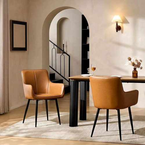 Muhsina faux leather dining - leather,