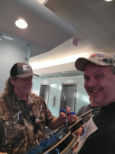 Ted nugent autographed guitar - nugent,