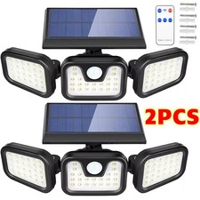 2X 3-Head 74 LED Solar Light