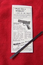 WEBLEY SENIOR AIR PISTOL 1954