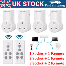 New Remote Control Sockets Wireless Switch Home Mains Power Outlet Pack UK Plug
