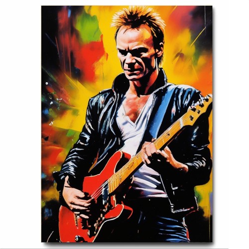 Sting with guitar wall - with,