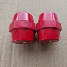 SM M6 Brass Threaded Standoff Insulated Spacers Bus Bar Insulator Red 35mm high