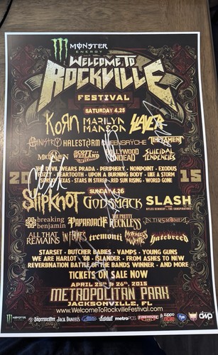 Signed slipknot rockville - signed,