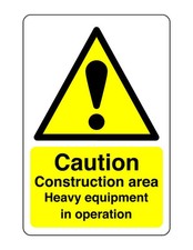 Danger construction plant operating - for indoor/outdoor usage PVC, Sticker or 
