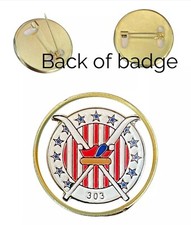 Squadron 303 Polish Air Force, 27mm Metal Lapel Pin Domed Badge