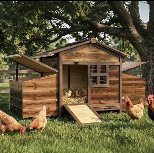 Chicken coop with nesting - chicken,