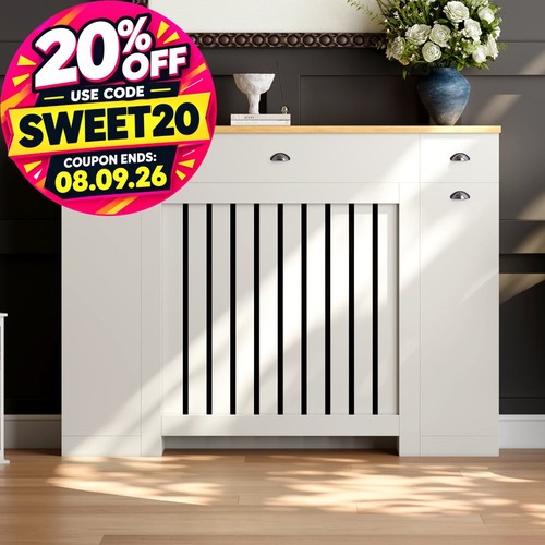 Radiator cover cream - cream, modern