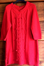 Ladies Cable Knit Jumper / Dress by George - Size 22 - 24