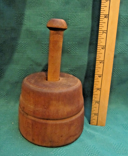 Antique wood butter mold - wood,