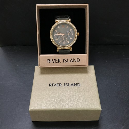 River island gold tone watch - river,