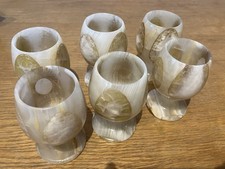 Set of 6 Vintage Marble Onyx