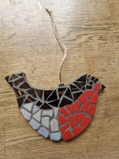 Handmade Hanging Mosaic Robin
