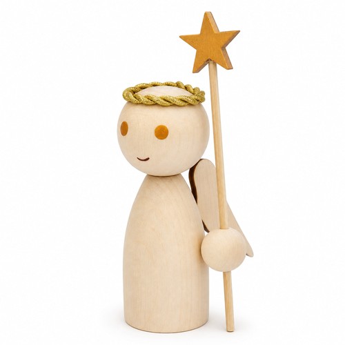 Unfinished blank wooden angel - unfinished,