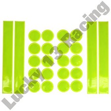 24 piece high visibility reflective safety sticker set motor cycle bike hi vis