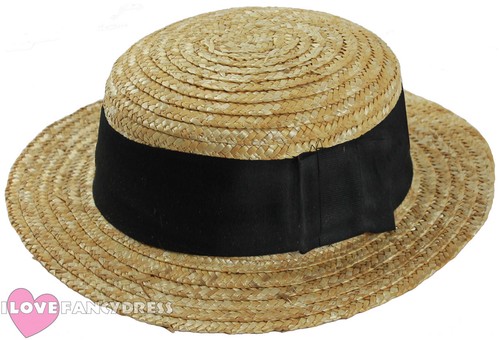 Deluxe straw boater hat - 48,