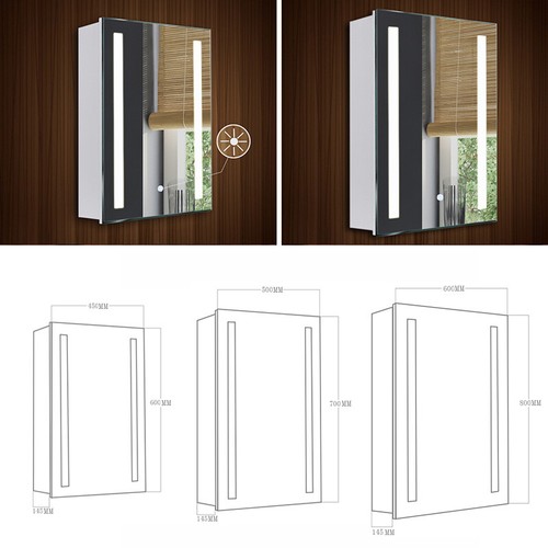 Led bathroom mirror - bathroom, single