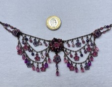 Antique Vintage Style Crystal Rhinestone Chocker Necklace. Michal Negrin? 