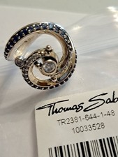 Thomas Sabo Wave Silver Ring Size 48 Fully Hallmarked