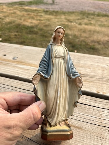 Vintage chalkware virgin mary - virgin,