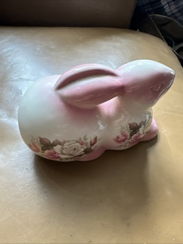 Bin pink bunny rabbit - bunny, ceramic