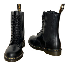 Dr Martens 1490 Harper Womens Black Size UK 6 EU 39 Mid Calf Chelsea Boots Laces
