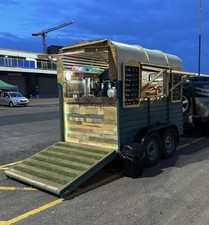 Beautifully converted vintage Rice horse box trailer coffee van