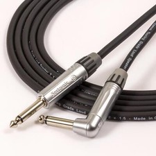Guitar Amp to Cab Angled Mono Jack Speaker Cable. 2 Pole Head to Cabinet Lead