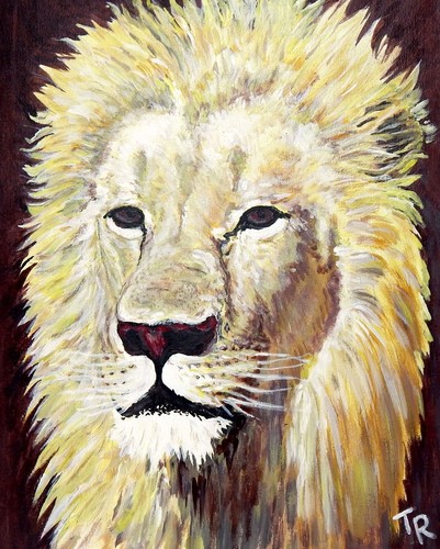 Original painting lion - original,
