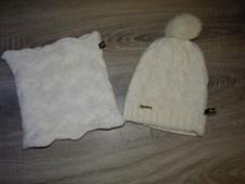 Girls BY Mimi winter set Hat + tube scarf Vanilla Ivory winter BEANIE 6-12 years