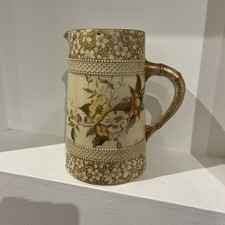 VINTAGE METAL LIDDED JUG PITCHER W&R CARLTON WARE EARLY CENTURY  FLORAL PATTERN