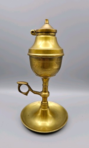 Vintage brass oil - brass, lamp