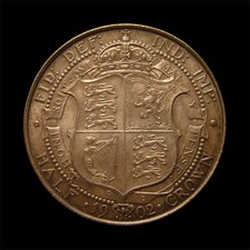 1902 Edward VII Half Crown In