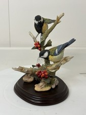 Country Artists - Pair Of Great Tits With Cobweb & Berries (s)
