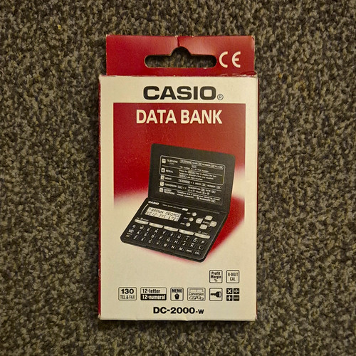 Casio data bank 2000 - data, dc-2000-w