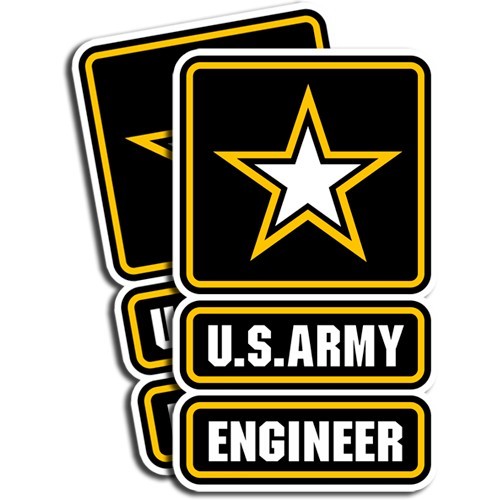 Army engineer sticker - us,