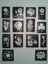 Flower themed stencils for