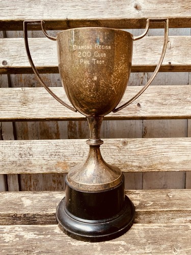 Big silver trophy retro - big,