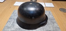 Genuine German WWII M35 Issued Helmet With Modified Liner.