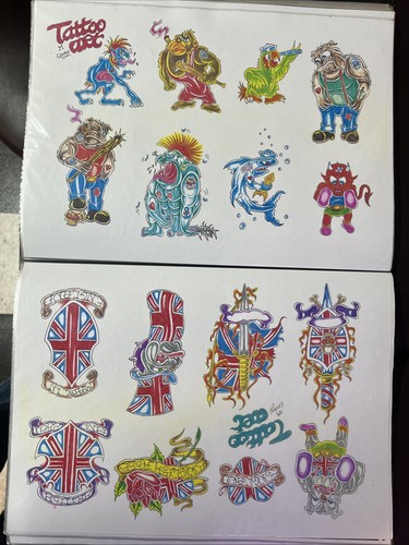 Vintage tattoo flash sheets - 2x,