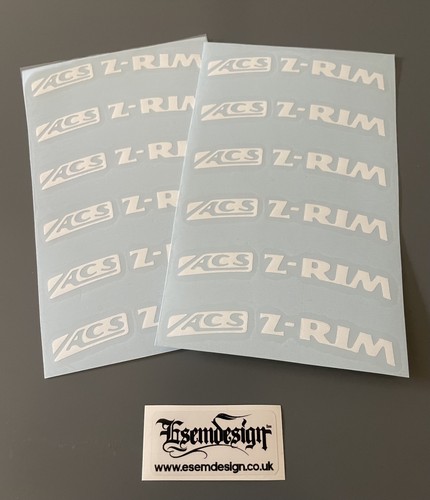 Acs rim decals white - rim,