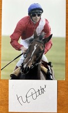 10” X8” Photo of Frankie Dettori with his Autograph on white card