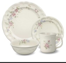 Pfaltzgraff Tea Rose Design 2-Sets Heavy Stoneware 8 Dishes Bowls Mugs From USA*
