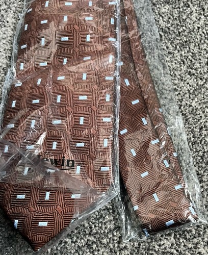 Mens lewin all silk brown - all,