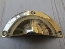 SOLID BRASS Vintage retro old furniture cupboard cabinet drawer kitchen fittings
