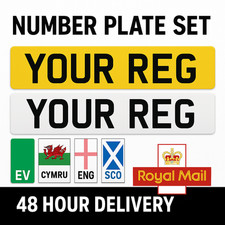 Road legal number plates dvla - road,