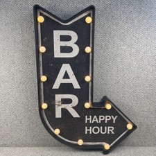 Bar Happy Hour Light Up Sign