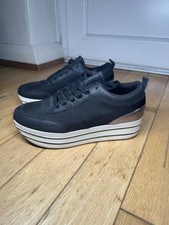 Excellent Condition: Zara Basic Black Platform Shoes (Size EUR 38/UK 5)